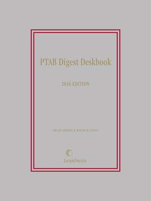 cover image of PTAB Digest Deskbook